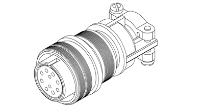 MS Circular Connector Vacuum Sided